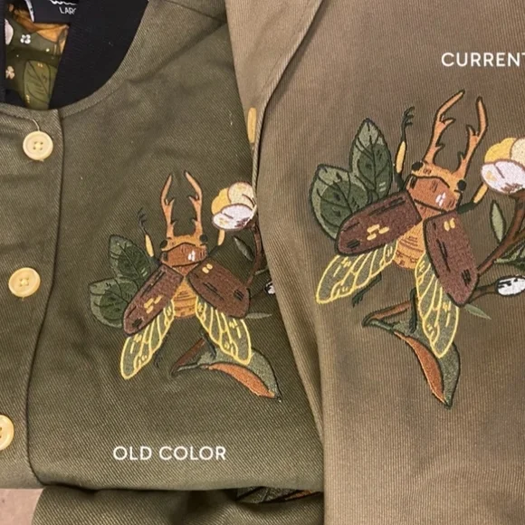 Embroidered Olive Bomber Jacket - Picture 9 of 12